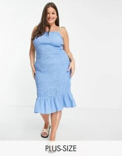Never Fully Dressed Plus Never Fully Dressed Curve Blue Strappy Jojo Maxi Dress For Women Light Blue -Never Fully Dressed Sales 201412871 1 lightblue 1