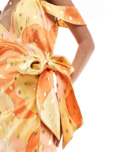 Never Fully Dressed Gold Fleck Off Shoulder Midaxi Dress In Ombre For Women Ombre/gold -Never Fully Dressed Sales 206404055 4