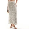 Never Fully Dressed Sequin Maxi Skirt In Silver For Women