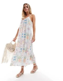 Never Fully Dressed Petite Midaxi Dress In Abstract Print For Women Multi -Never Fully Dressed Sales 206411185 3