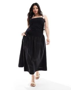 Never Fully Dressed Plus Lola Maxi Dress In Black For Women