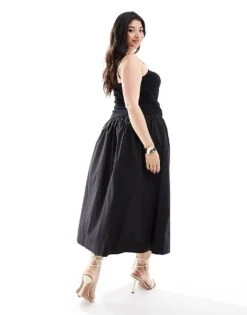 Never Fully Dressed Plus Lola Maxi Dress In Black For Women -Never Fully Dressed Sales 206411971 4