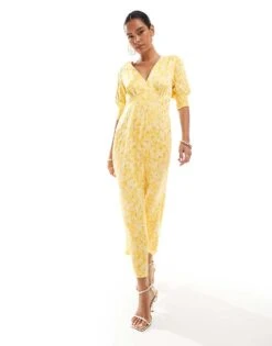 Never Fully Dressed May Puff Sleeve Gold Fleck Maxi Dress In Yellow For Women -Never Fully Dressed Sales 206872699 1 yellow 1