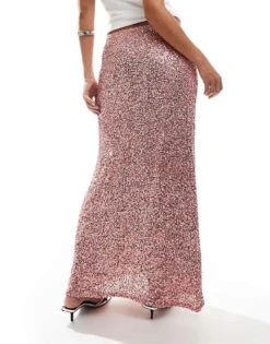 Never Fully Dressed Sequin Maxi Skirt In Pink For Women -Never Fully Dressed Sales 207129225 3