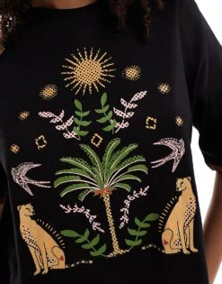 Never Fully Dressed Running Wild T-shirt Co-ord In Black For Women -Never Fully Dressed Sales 207139159 4