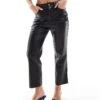 Never Fully Dressed Petite PU Trouser In Black For Women