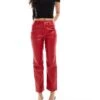 Never Fully Dressed Vegan Leather Trouser In Red For Women