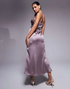 Never Fully Dressed Mimi Lace Cut-out Slip Maxi Dress In Mink For Women -Never Fully Dressed Sales 207553612 4