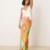 Never Fully Dressed Petite Print Maxi Skirt In Patchwork Print For Women Multi