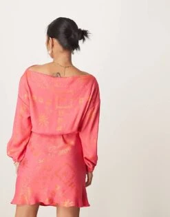 Never Fully Dressed Petite Tilly Mini Dress In Red And Pink For Women Red Pink -Never Fully Dressed Sales 207967928 4