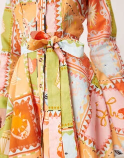 Never Fully Dressed Petite Mini Shirt Dress In Patchwork Print For Women Multi -Never Fully Dressed Sales 207967954 3