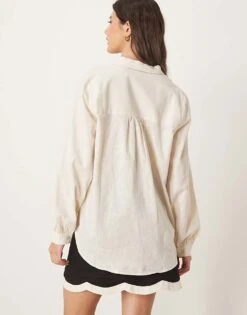 Never Fully Dressed Miley Contrast Shirt Co-ord In Cream For Women -Never Fully Dressed Sales 208066727 4