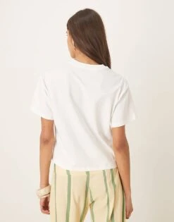 Never Fully Dressed Embroidered Palm Boob T-shirt In White For Women -Never Fully Dressed Sales 208347998 3