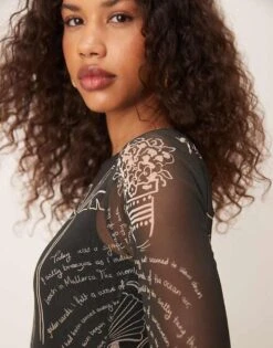 Never Fully Dressed Mesh Midaxi Dress In Black For Women -Never Fully Dressed Sales 208348050 3